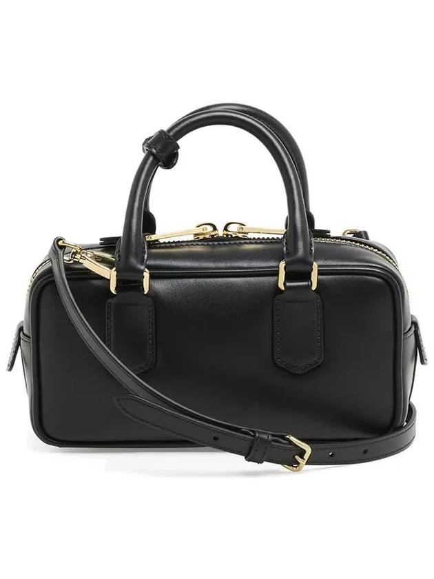 Arcadi Leather Shoulder Bag Black - MIU MIU - BALAAN 3