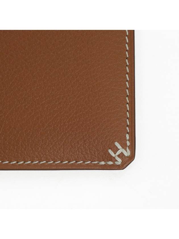 H Sellier Card Wallet Evercolor Gold - HERMES - BALAAN 8