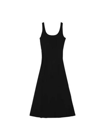 Flower jacquard sleeveless dress black - NUAKLE - BALAAN 1