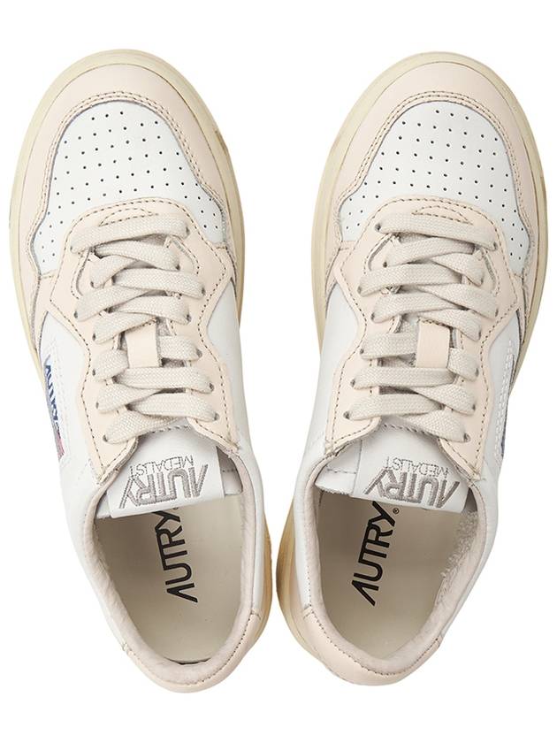 Women's Medalist Bi-Color Low-Top Sneakers Beige - AUTRY - BALAAN 3