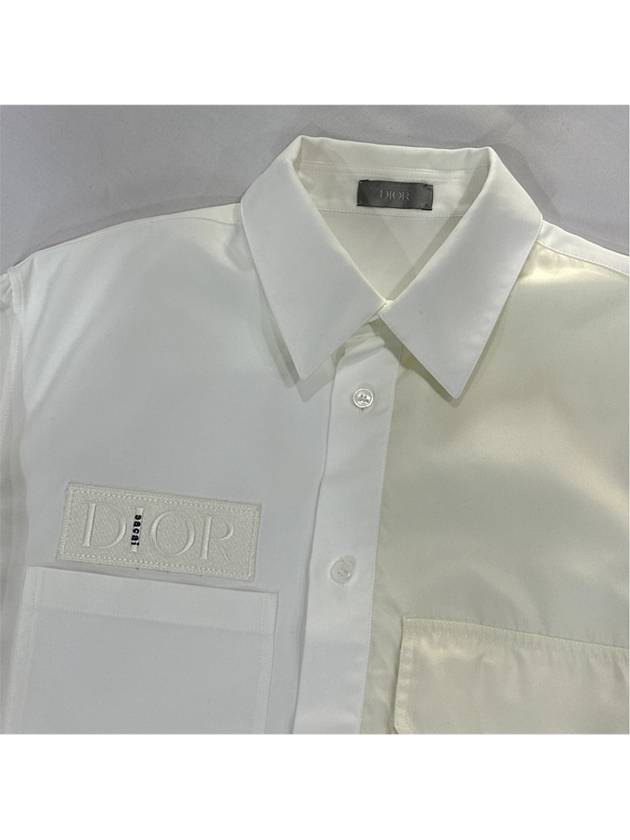 40 x Sakai Men s Monogram Pocket Over Cotton Shirt Jacket White - DIOR - BALAAN 6