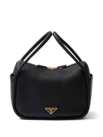 Darling Leather Hand Tote Bag Black - PRADA - BALAAN 1