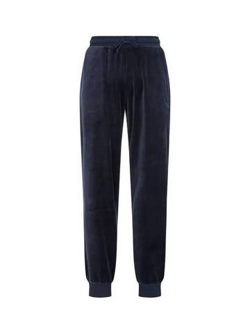 UNDERWEAR ARMANI 30 9 29 Men s Embroidered Logo Velvet Jogger Pants Navy 271533 - EMPORIO ARMANI - BALAAN 1