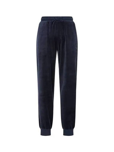 UNDERWEAR Men s Embroidered Logo Velvet Jogger Pants Navy 271533 - EMPORIO ARMANI - BALAAN 1