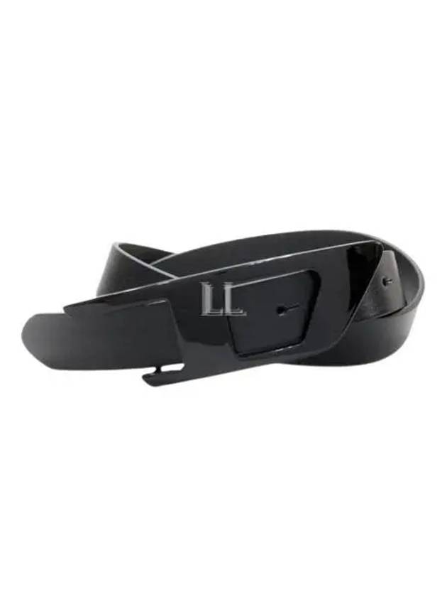 B Dlogo Leather Belt Black - DIESEL - BALAAN 2