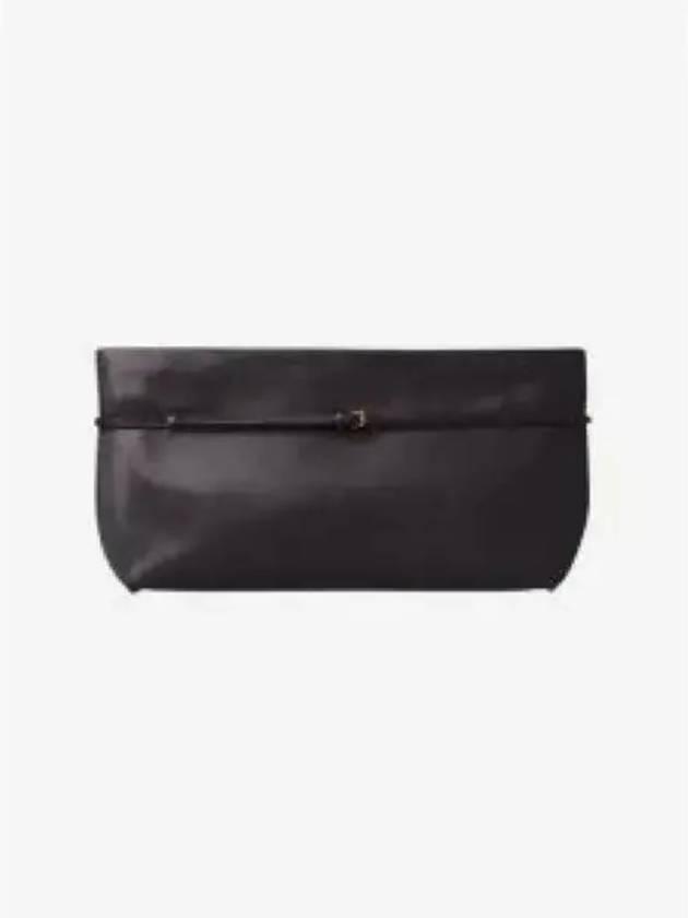 Sienna Slim Leather Clutch Bag Black - THE ROW - BALAAN 1