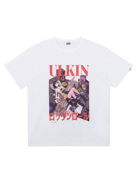 Artist Rock & Roll Short Sleeve T-Shirt White - ULKIN - BALAAN 2