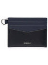 Bi-color Leather Edge Card Wallet Navy Black - GIVENCHY - BALAAN 3