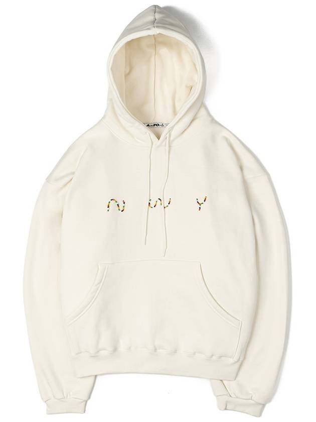 NWY beaded Hoodie IVORY - BACKANDFORTH - BALAAN 1