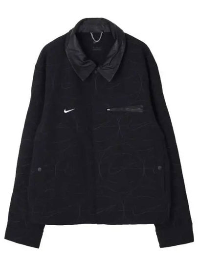 Woven Basketball Zip Up Jacket Black - NIKE - BALAAN 2