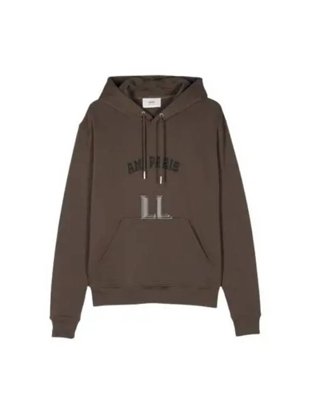 Classic Logo Print Hoodie Brown - AMI - BALAAN 2