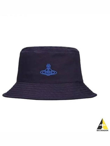 logo decorated bucket hat navy 81020009 W00KT - VIVIENNE WESTWOOD - BALAAN 1