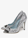 Women Wink Glitter Silver High Heels CF865 - CHIARA FERRAGNI - BALAAN 3