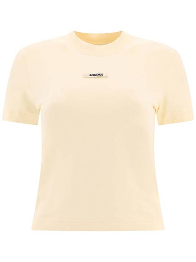 Le Gros Grain Short Sleeve T-Shirt Light Beige - JACQUEMUS - BALAAN 2