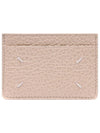 Grain Leather Stitch Card Wallet Beige - MAISON MARGIELA - BALAAN 1