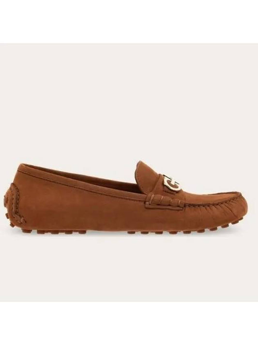 Gancini Driving Shoes Brown - SALVATORE FERRAGAMO - BALAAN 1