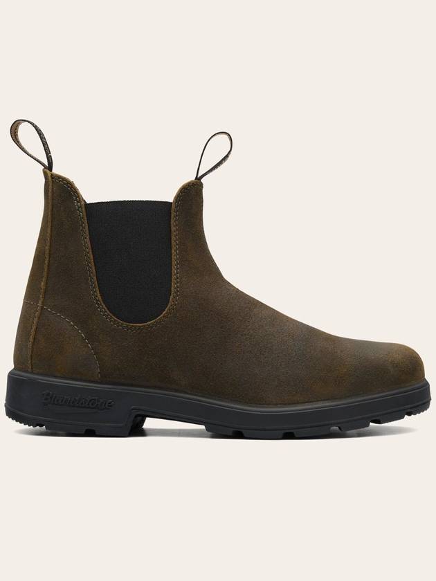 Blundstone 1615 Dark Olive Waxed Suede Shoes - BLUNDSTONE - BALAAN 1