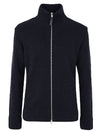 Stitch Knit High Neck Full Zip Up Cardigan Navy - MAISON MARGIELA - BALAAN 1