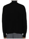 Intarsia Big Heart Logo Wool Knit Top Black - AMI - BALAAN 3