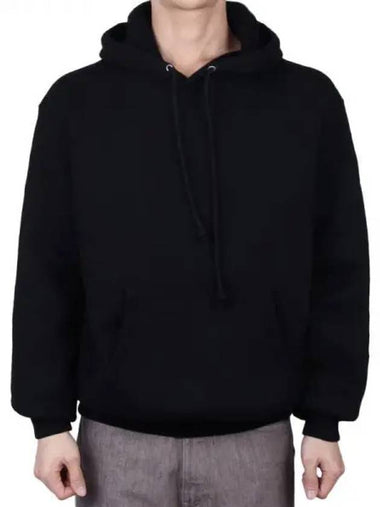 Men s smooth soft brushed hoodie black A23AP01TU 1120984 - AURALEE - BALAAN 1