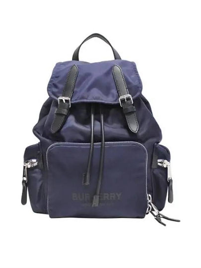 Lettering logo nylon rucksack backpack navy blue 80784381 - BURBERRY - BALAAN 2