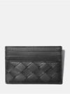 Intrecciato Leather Card Wallet Black - BOTTEGA VENETA - BALAAN 2