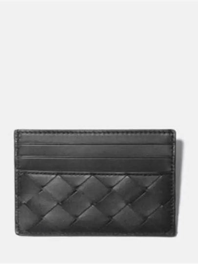 Intrecciato Leather Card Wallet Black - BOTTEGA VENETA - BALAAN 2