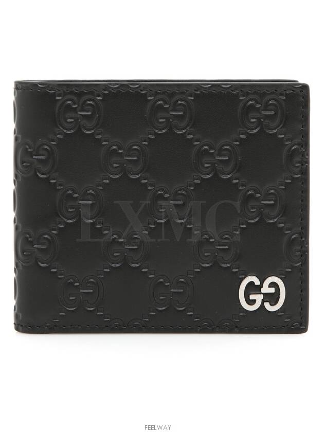 Dorian Wallet GG Signature Black Seama Half 473916 - GUCCI - BALAAN 1