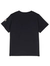 Moncler Junior 12 14 Logo Short Sleeve T Shirt Navy - MONCLER - BALAAN 3