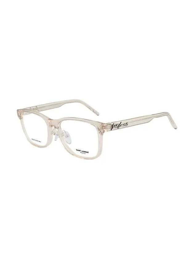 Eyewear Square Acetate Eyeglasses Beige - SAINT LAURENT - BALAAN 4