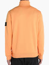 Men's Wappen Patch Half Zip-up Sweatshirt Orange - STONE ISLAND - BALAAN 5