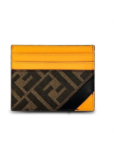 Daigonal Card Wallet Brown - FENDI - BALAAN 1