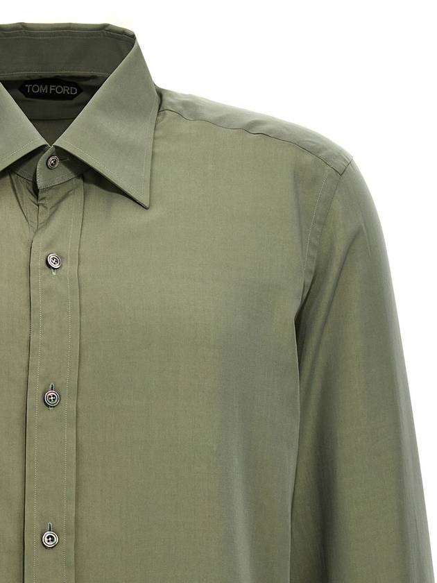 silk long sleeve shirt green - TOM FORD - BALAAN 4