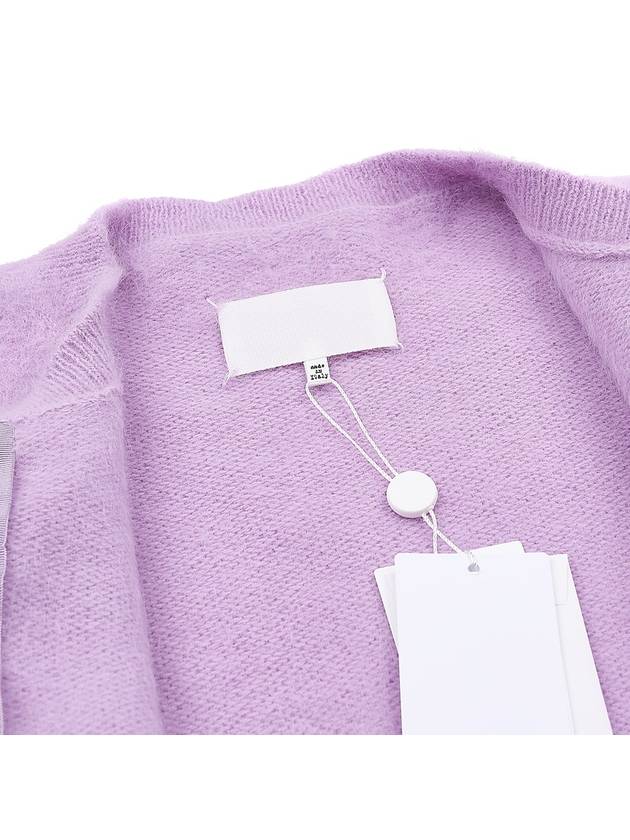 Pearl Button Back Stitch Angora Short Cardigan Lavender - MAISON MARGIELA - BALAAN 10