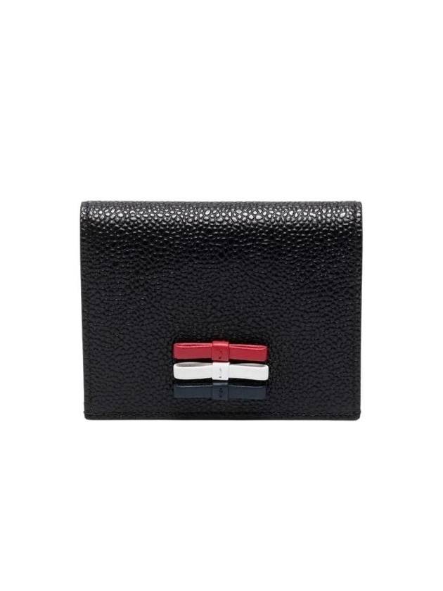 Peple Grain Card Wallet Black - THOM BROWNE - BALAAN 2