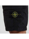 Men's Wappen Patch Nylon Shorts Black - STONE ISLAND - BALAAN 6