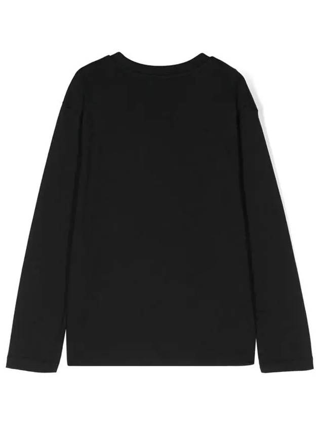 Kids Sketch Logo Long Sleeve T shirt Black - MSGM - BALAAN 3