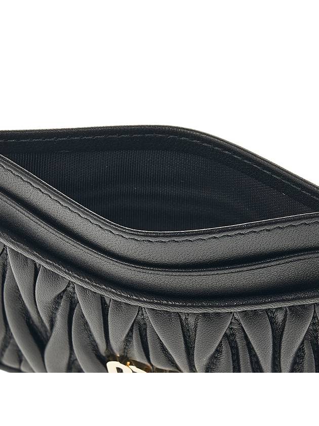 Matelasse Nappa Leather Card Wallet Black - MIU MIU - BALAAN 10