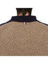 4-Bar Wool Polo Knit Top Navy Brown - THOM BROWNE - BALAAN 7