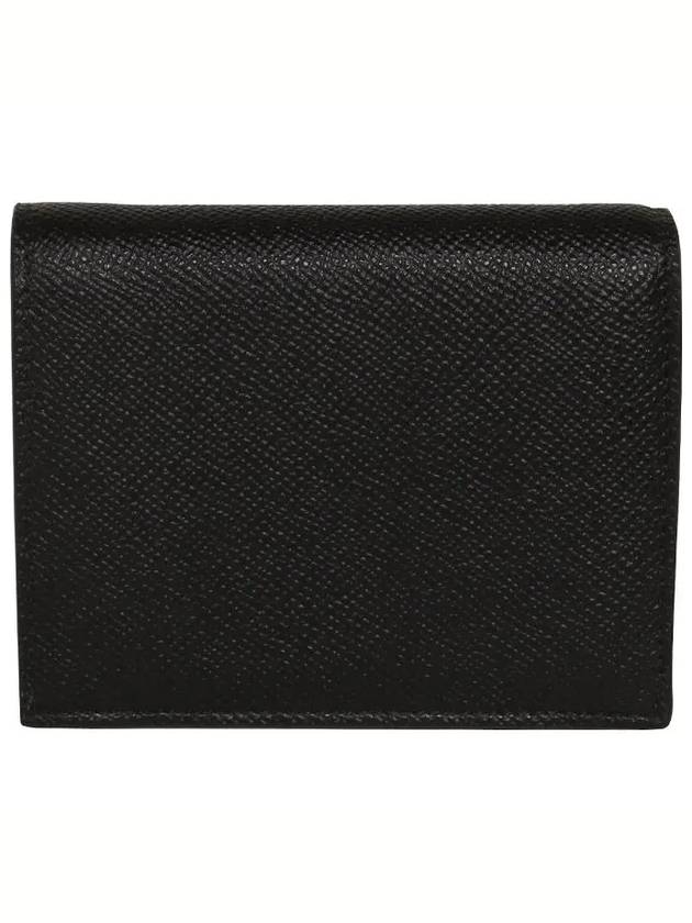 Gancini Compact Half Wallet Black - SALVATORE FERRAGAMO - BALAAN 3