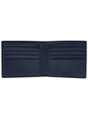 Frontal Logo Leather Half Wallet Navy - KENZO - BALAAN 11