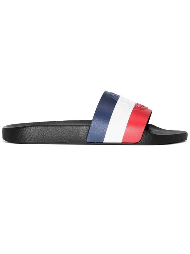 BASILE Three Stripes Logo Slippers 4C000 30 01A49 998 - MONCLER - BALAAN 2