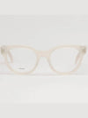 Eyewear Logo Round Acetate Eyeglasses Ivory - CELINE - BALAAN 4