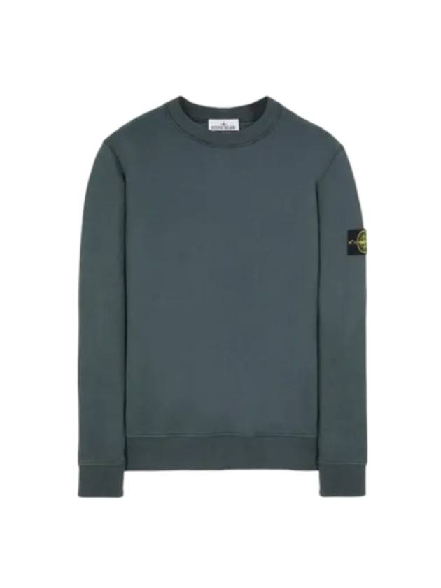 Logo Patch Round Neck Knit Top Dark Green - STONE ISLAND - BALAAN 1