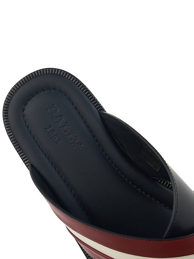 Jaabir Striped Slippers 602667 24044 F008 Black - BALLY - BALAAN 8