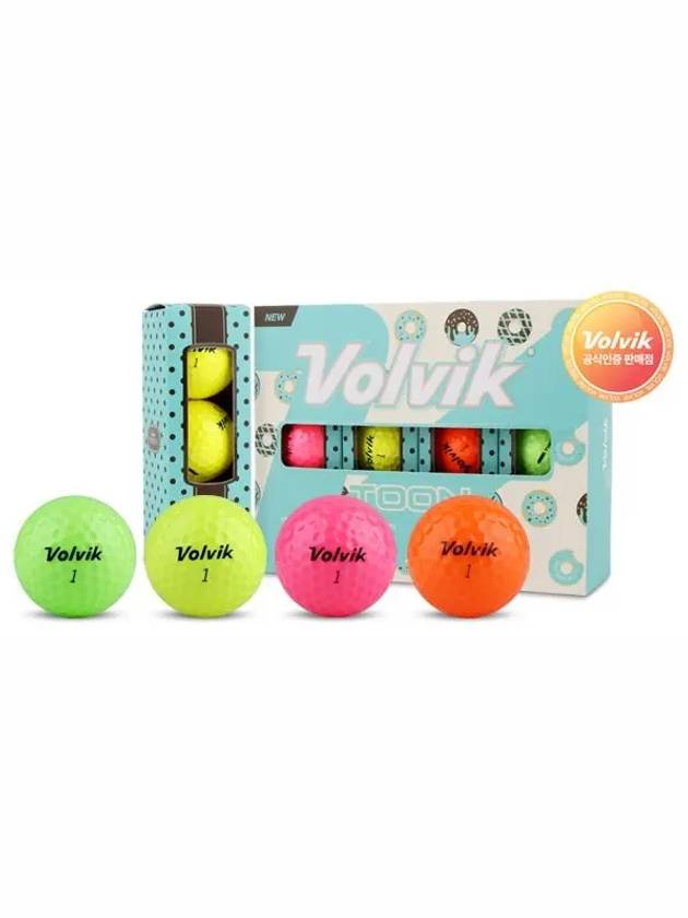 NEW Toon 2-Piece Golf Ball 12p Rainbow 1 - VOLVIK - BALAAN 2