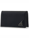 Saffiano Leather Card Holder Black - PRADA - BALAAN 3