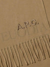 Signature Embroidered Logo Wool Muffler Camel - A.P.C. - BALAAN 6