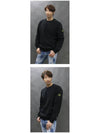 Wappen Patch Crew Neck Sweatshirt Black - STONE ISLAND - BALAAN 4