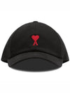 De Coeur Red Heart Logo Embroidered Cotton Ball Cap Hat - AMI - BALAAN 1